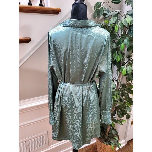 Fashion Nova "You Better Work" Green Polyester Long Sleeve Knee Length Size XL - Picture 6 of 14